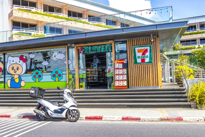 7-Eleven near accommodation at Phuket Airport, Thailand